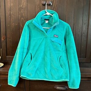 Patagonia Women's Re-Tool Snap-T Fleece Pullover Polartec Teal Size Small